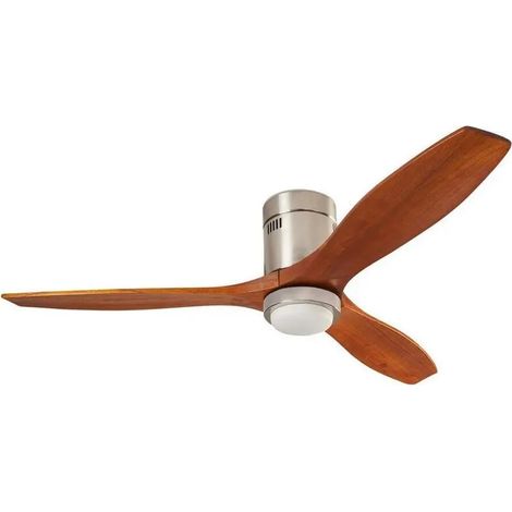 [GEBRAUCHT] B-Ware Leds C4 Deckenventilator Ventilator Stem Fernbedienung Kiefernholz Satin Nickel