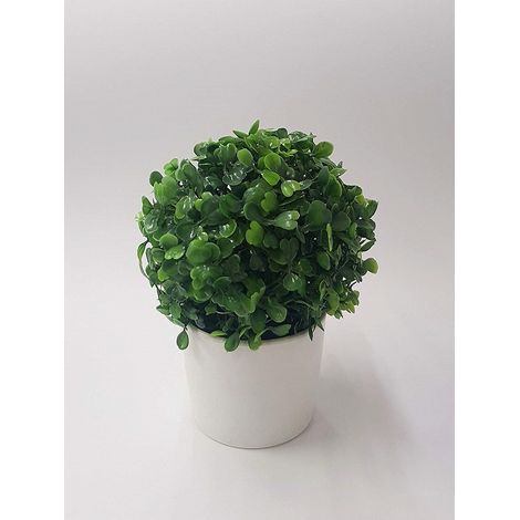 TrAdE Shop Traesio - Pianta Cespuglio Vaso Plastica 18cm Artificiali Portafiori Piantina Decorazione Casa -