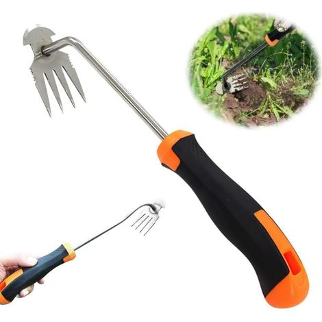 Weeding Tool, Hand Weeding Tool, Garden Weeding Artifact, Stainless Steel Weeding Tool, Stainless Steel Weeding Tool (Rubber Handle MUMU (1/4)