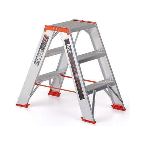 Doppelte Stehleiter 2x3 Stufen - Maximale Arbeitshöhe 2,14m - 94303