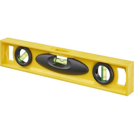Stanley – Niveau à bulle 30 cm – Précision +/- 2 mm/m – Corps aluminium avec embouts de protection – Ouverture pour grande visibilité