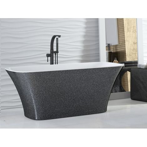 Baignoire îlot chrome Glam avec bonde chrome ASSOS 160x70 (1/3)