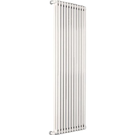 Ardesia radiatore tubolare 2 colonne h.1800 - 06 elementi - colore bianco RAL9016 - completo di tappo cieco e riduzioni da 1/2" 3541700005387