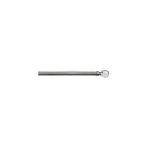 6 x BASTONE METALLO D 20/19 120/210CM LUCE NICHEL