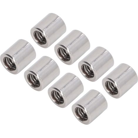 50 écrous de raccordement pour tige ronde, filetage femelle M6x1,0, 10 L11 mm, en acier inoxydable 304 (1/5)