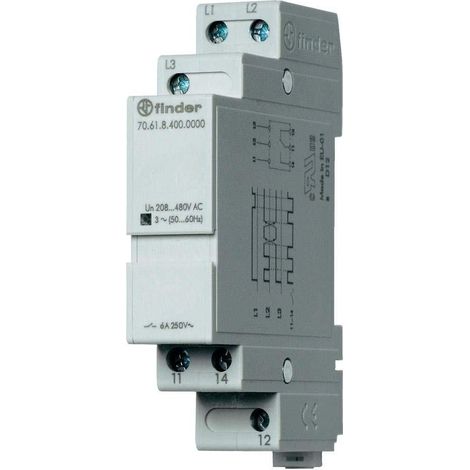 Finder 70 61 8 400 0000 Relé de Control 3-Fases