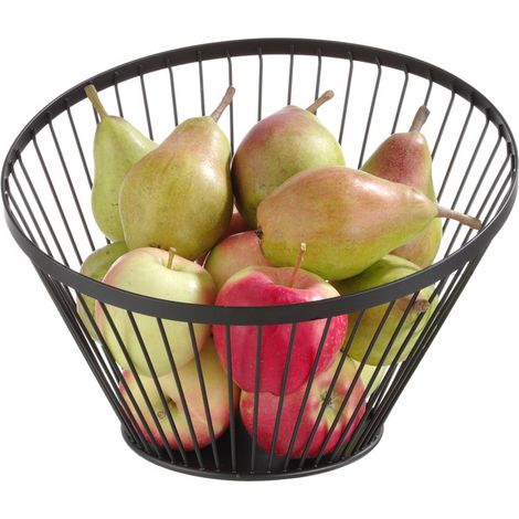 HENDI Obstkorb, abgerundet schwarz, ⌀300x(H)205mm