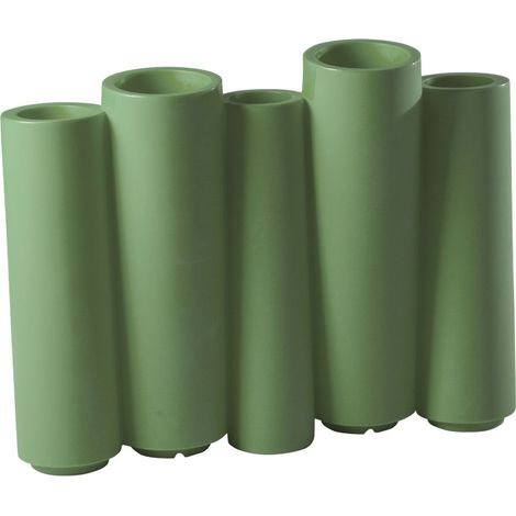 Bamboo Verde malva Vaso decorativo in polietilene originale Slide colorato giardino di design esterno interno bar ristorante hotel