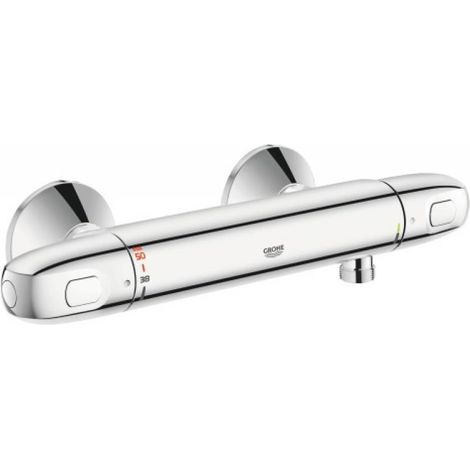 Grohe – Mitigeur thermostatique de baignoire – Finition métal – Entraxe 150 mm – Laiton – Technologie de régulation C3 (1/2)