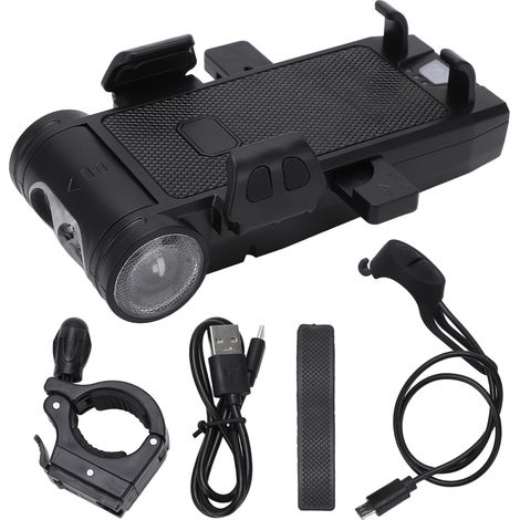 Faro anteriore a LED ricaricabile tramite USB Toivize per bicicletta – Modalità città e strada – Impermeabile, con clacson integrato – Visibile di giorno e di notte (1/5)
