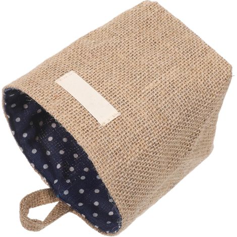 Sac suspendu en jute pour pots de fleurs et cosmétiques (1/5)
