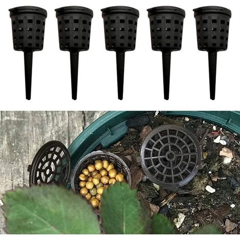 Panier à engrais avec couvercle – Panier pour la fertilisation des racines des plantes aquatiques en pot – Panier pour engrais à libération lente (lot de 50) – Longueur 5 cm, diamètre 2 cm (1/4)