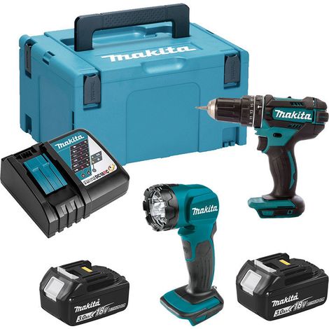 Combopack 2 utensili 18V LXT (DHP482 + DML815) (2x3.0 Ah) - MAKITA DLX2497J (1/5)