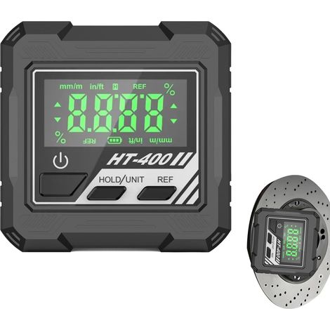 Rapporteur d'Angle Magnétique Mesure à Écran LCD Chercheur d'Angle Numérique avec Base Magnétique et Plage de 4 x 90 Degrés Pour Construction Maison Machinerie Scie Onglet (1/5)