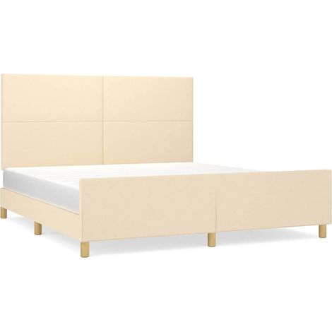 Maison Exclusive - Giroletto senza Materasso Crema 180x200 cm in Tessuto (1/5)