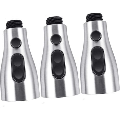 Grifo extraíble, cabezal de repuesto para grifo de fregadero, kit giratorio para uso doméstico + 9 conversiones, paquete de 3 (1/4)