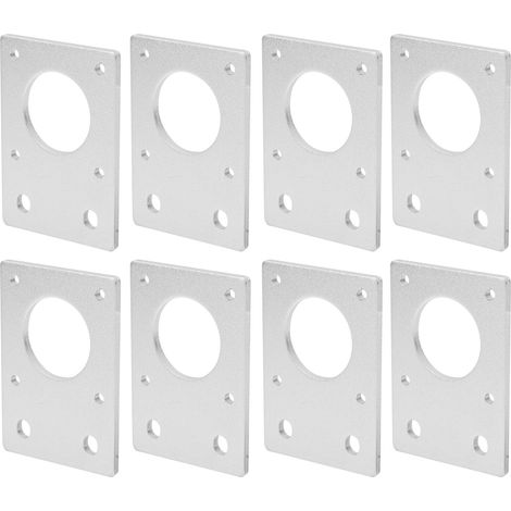 42 Schrittmotorhalterung, flache Montageplatte aus Aluminiumlegierung für 3D-Drucker, Silber (1/5)