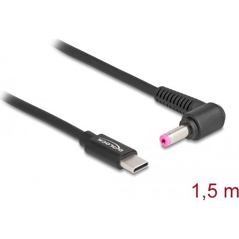 Delock Cable de carga para portÃ¡tiles USB Type-Câ¢ macho a HP 4,8 x 1,7 mm macho