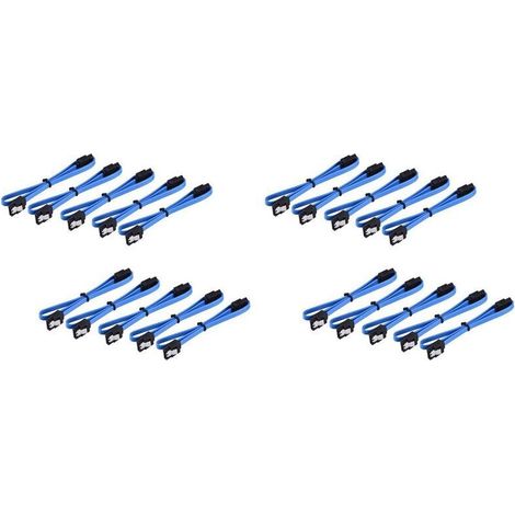 20 Stück SATA 3.0-Seriell-Datenkabel für Halbleiterlaufwerke mit Verriegelungsstecker, 6 Gbit/s, 40 cm