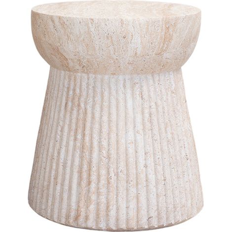 GRAN- Table d'appoint ton pierre en argile fibrée ø37 cm (1/4)