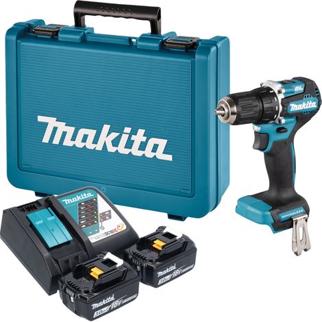 Perceuse-visseuse sans fil Makita DDF 487 RFE 18 V 40 Nm sans balais + 2 batteries 3,0 Ah + chargeur + mallette (1/5)
