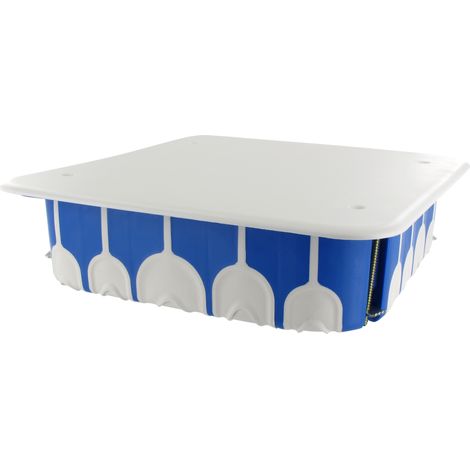 Boîte de dérivation 180x180mm – Profondeur 50mm – Collerette d'appui avec joint d'étanchéité – Pattes de serrage métalliques – BLM (1/2)