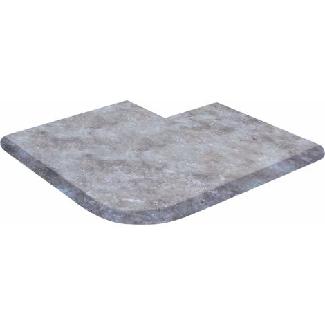 Margelle 5cm Travertin Premier choix - Silver - Vieilli - AS 33x5cm BR - Vendu à la pièce