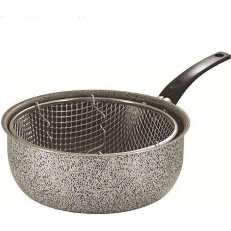 Trade Shop - Pote De Freidor De Aluminio 24 Cm Recubrimiento Antiadherente Con Asa 036640m - (1/2)