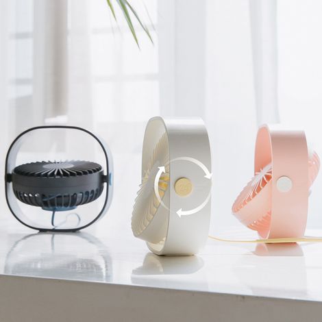 Ventilateur USB Typhoon compact amélioré, 3 vitesses de ventilation puissante, rotation à 360°, silencieux, idéal pour les bureaux, les résidences étudiantes, les ordinateurs portables et les biblioth (1/5)