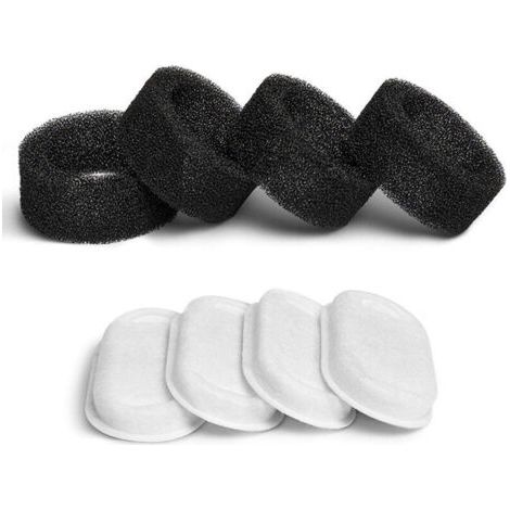 Filtre pour fontaine à eau pour chat, 8 filtres + 8 éponges, filtre pour fontaine à eau pour chat avec résine et charbon actif (1/5)