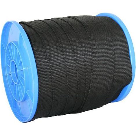 Spanngurt Strend Pro WR50, 50 mm, schwarz, Rolle 50 m, PP, max. 370 kg (1/2)
