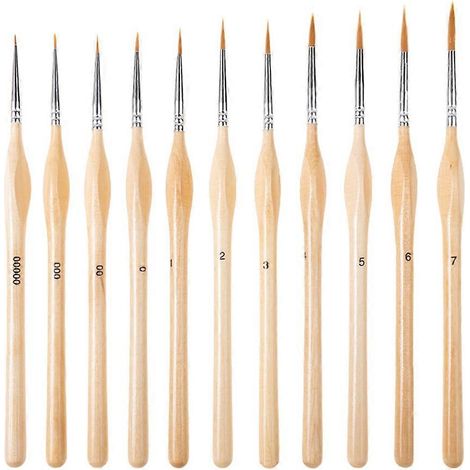 Pinceau à manche crochet avec poignée ergonomique, pinceau de précision pour peinture artistique, stylo de peinture artistique (1/5)