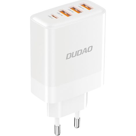 Wandladegerät mit 3x USB-A, 1x USB-C PD, 20 W – weiß (1/3)