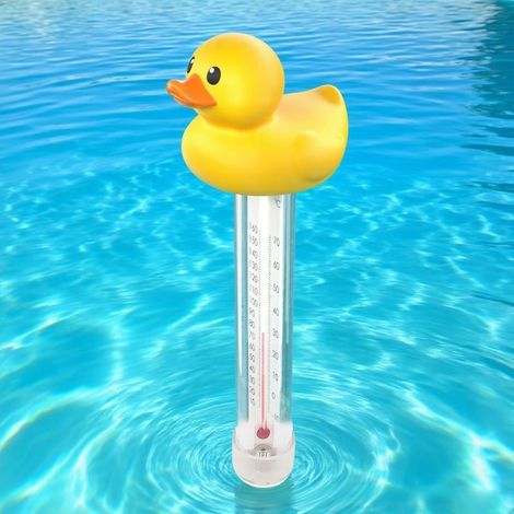 Thermomètre de Piscine Flottant, Thermomètre à Eau Animale Mignon, Grand Écran Facile À Lire et Précis, Incassable Poolthermomètre avec Ficelle Pour Spas, Hot Tub, Aquariums, Étangs du Poisson (1/5)
