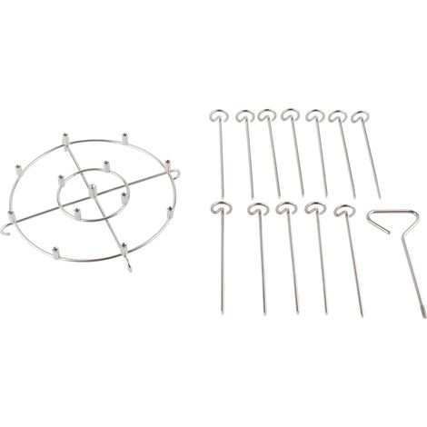 Porte-brochettes rond en acier inoxydable pour friteuse, grille verticale résistante à la chaleur, support de cuisson avec brochettes (1/5)