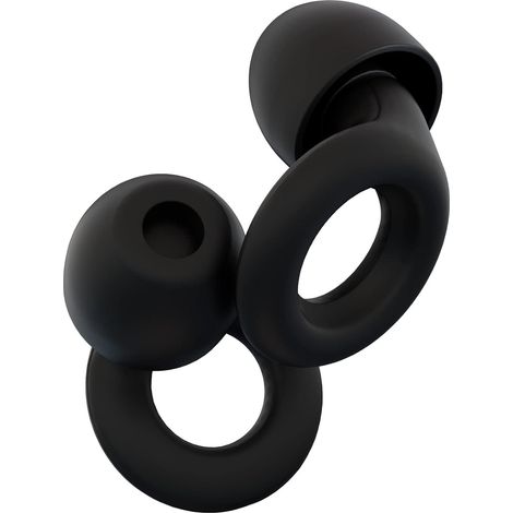 Loop Quiet Bouchons d'oreille pour la réduction du bruit - Protections auditives super douces et réutilisables, pour le sommeil et la sensibilité au bruit - 8 embouts en XS/S/M/L - SNR 27dB - Noir (1/5)