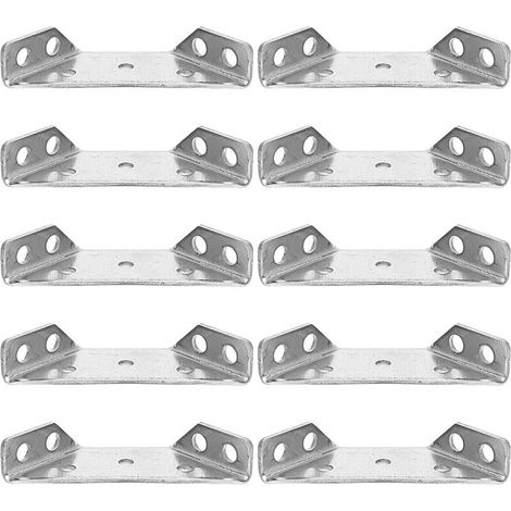 Équerres D'angle en Acier Inoxydable 10 Pcs, Support D'angle Multifonction, Fixation Renforcée pour Meubles et Étagères, Montage Stable pour Intérieur et Rangement Solide (1/4)