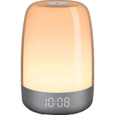 Sonnenaufgangswecker, allmählich aufleuchtendes Wecklicht, 7 Weckmodi, 3 Dimmmodi, (inkl. DC-Ladekabel) (1/2)