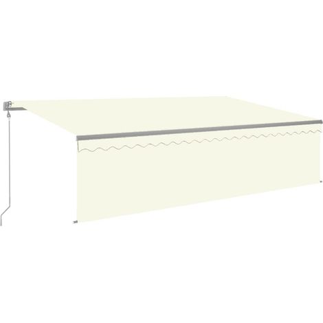 Maison Exclusive - Tenda Automatica con Parasole Sensore Vento e LED 5x3 m Crema (1/5)
