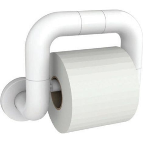 Maniglia disabili a -u- con portarotolo bianco, goman (1/3)