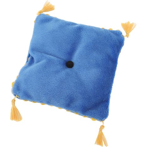 Coussins miniatures pour maisons de poupées, accessoires DIY pour canapés de maison de poupées légers et luxueux, décoration de chambre de maison de poupées, bleu. (1/5)
