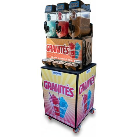 Pack Machine à granité professionnelle – 3x12L sur chariot - 1200w - Ice Freddo (1/5)