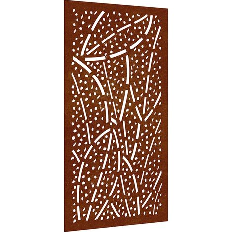 Garden Wall Decoration 105x55 cm Corten Steel Leaf Design vidaXL