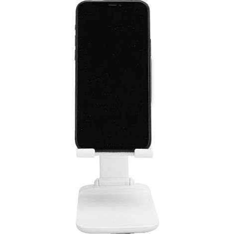 Support réglable pour smartphone et tablette, en alliage de zinc blanc, idéal pour webdiffusion et cours en ligne (1/5)