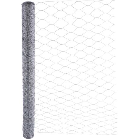 Treillis Hexagonal Grillage Clôture pour Poulailler Lapin Enclos Parc Jardin Fils de Fer 0,7 mm galvanisé, maille 50mm (150cm x 25m) (1/5)