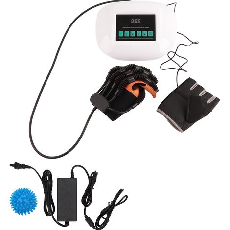 Gants robotiques de rééducation pour main gauche, miroir de la main droite, entraîneur robotisé, prise US 110-240V L (1/5)