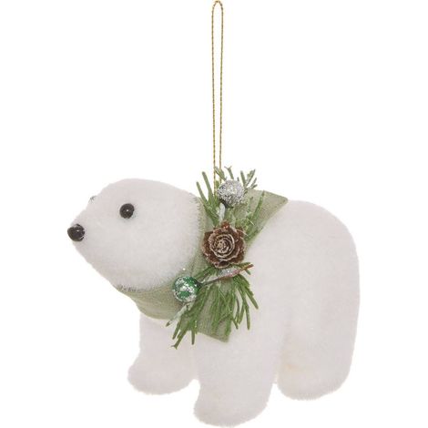 Suspension de sapin ours avec écharpe verte 10 cm - Atmosphera créateur d'intérieur (1/5)