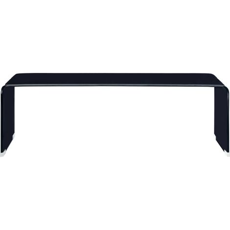 Table basse,Table d'appoint,Table de Salon Noir 98 x 45 x 31 cm Verre trempé CFW52252 (1/5)