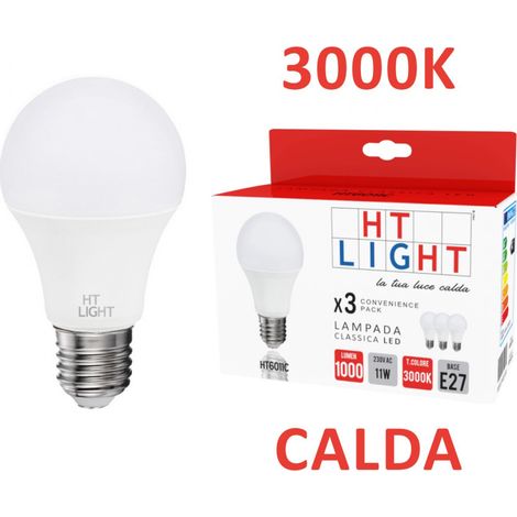 Alca power a60 11w 220v 1000lm 3000k e27 lampada a led box da 3pz (1/3)