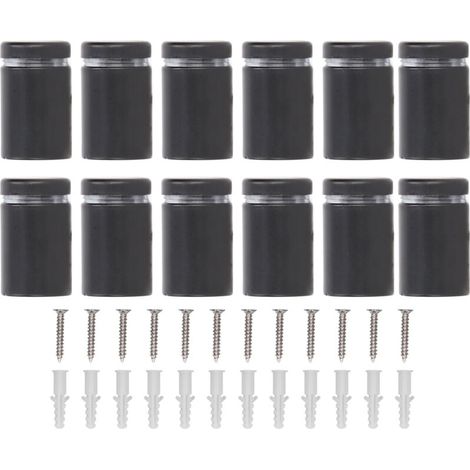 Lot de 12 vis d'entretoise en acier inoxydable pour fixation murale de panneaux publicitaires. (1/5)